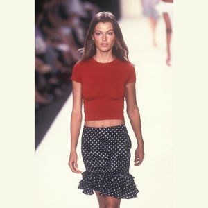 Vintage Ralph Lauren Collection Purple Label Silk Skirt, Spring 2000